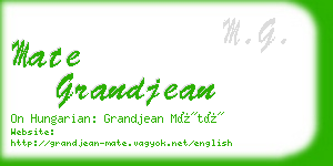 mate grandjean business card